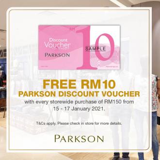Parkson FREE Voucher Promotion (15 January 2021 - 17 January 2021)