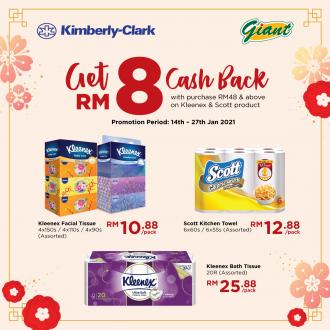 Giant Kleenex & Scott CNY Promotion RM8 Cashback (14 Jan 2021 - 27 Jan 2021)