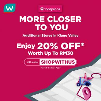 Watsons 20% OFF Promo Code Promotion on FoodPanda Shops