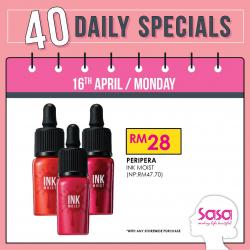 SaSa Malaysia 40 Days Daily Specials (16 April 2018 - 22 April 2018)