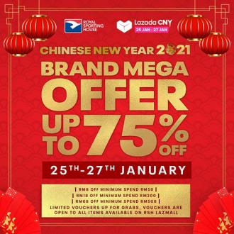 Royal Sporting House Chinese New Year Sale Up To 75% OFF on Lazada (25 January 2021 - 27 January 2021)
