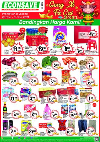 Econsave Chinese New Year Promotion (28 January 2021 - 31 January 2021)