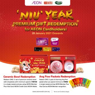 AEON Chinese New Year Promotion FREE Ceramic Bowl Set & Ang Pao Packets