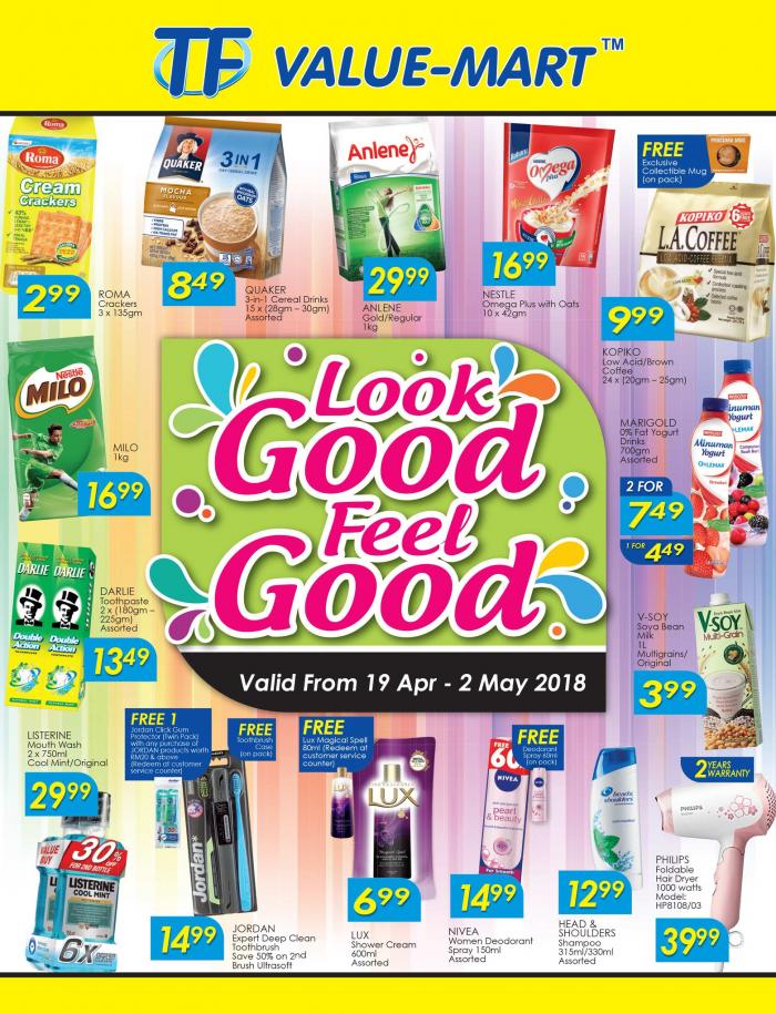 TF Value-Mart Look Good Feel Good Promotion Catalogue (19 April 2018 - 2 May 2018)