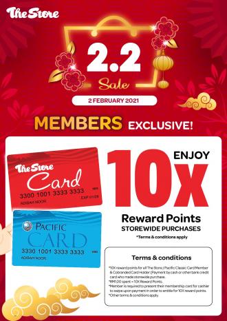 The Store and Pacific Hypermarket 2.2 Sale Member 10X Reward Points (2 Feb 2021)