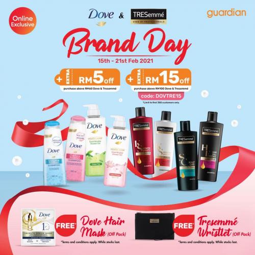 Guardian Online Dove & TRESemme Brand Day Sale (15 February 2021 - 21 February 2021)