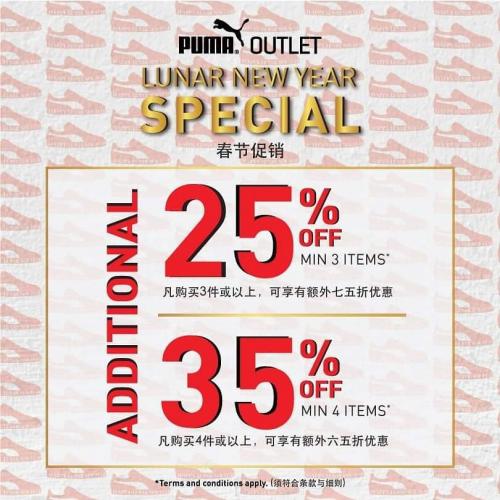 Puma Outlet Chinese New Year Sale at Genting Highlands Premium Outlets (15 February 2021 - 28 February 2021)