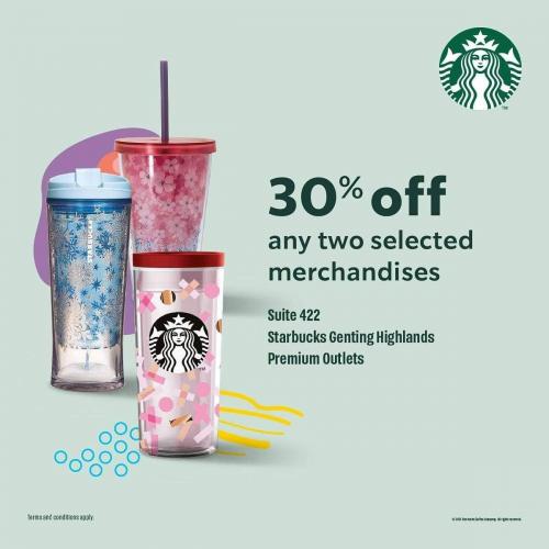 Starbucks Merchandises Promotion 30% OFF at Genting Highlands Premium Outlets (23 February 2021 - 31 December 2021)