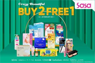Sasa Crazy Beautiful Buy 2 FREE 1 Promotion (22 February 2021 - 28 February 2021)