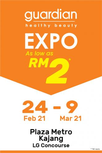 Guardian Expo As Low As RM2 at Plaza Metro Kajang (24 February 2021 - 4 March 2021)