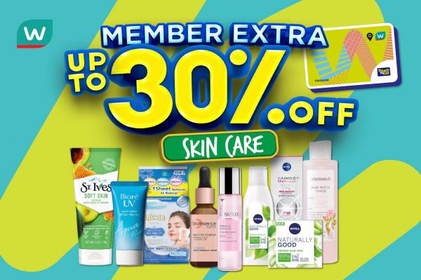 Watsons Skincare Promotion Member Extra 30% OFF (23 February 2021 - 29 March 2021)