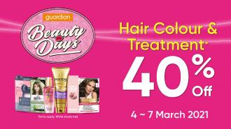 Guardian Hair Colour & Treatment Sale 40% OFF (4 Mar 2021 - 7 Mar 2021)