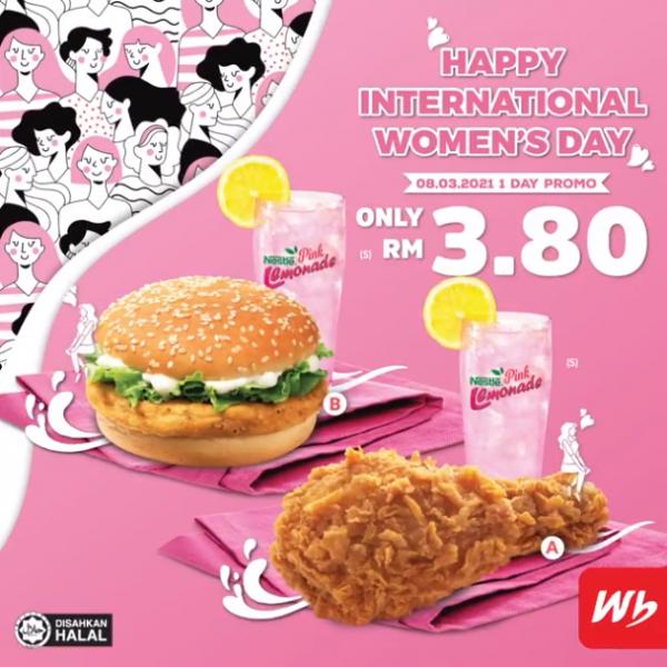 Marrybrown International Women’s Day Promotion only RM3.80 (8 March 2021)