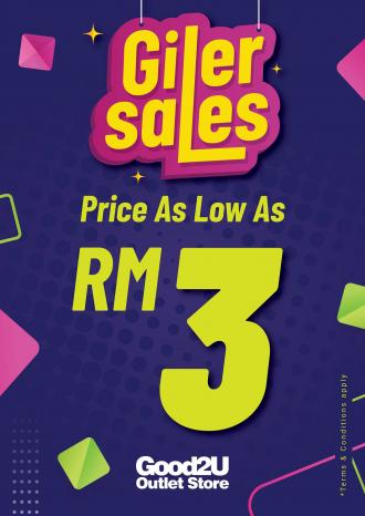 GOOD2U Giler Sales Price As Low As RM3 (1 March 2021 - 31 March 2021)