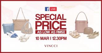 Padini Vincci Facebook Live Special Price Sale As Low As RM50 (10 March 2021)
