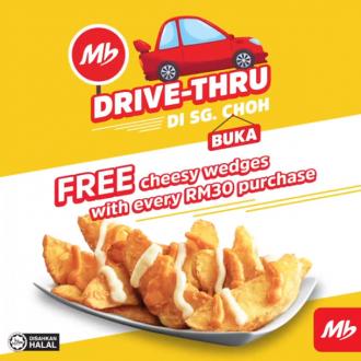 Marrybrown Caltex Sg Choh Drive-thru Opening Promotion FREE Cheesy Wedges (11 March 2021)