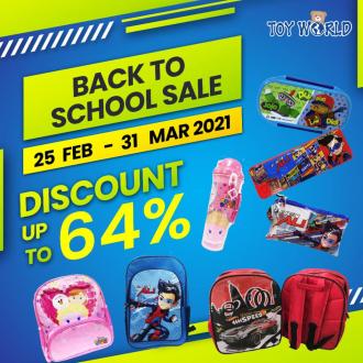 Toy World Back to School Sale Discount Up To 64% at Johor Premium Outlets (25 February 2021 - 31 March 2021)