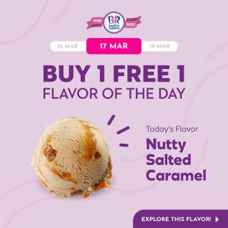 Baskin Robbins Nutty Salted Caramel Buy 1 FREE 1 Promotion (17 Mar 2021)