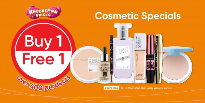 Guardian Cosmetic Knockdown Prices Sale Buy 1 FREE 1 (18 March 2021 - 21 March 2021)