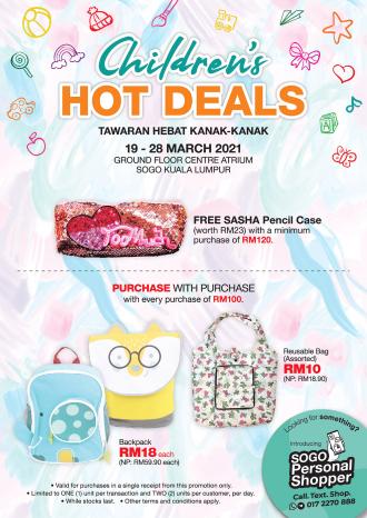 SOGO Kuala Lumpur Children's Hot Deals Promotion (19 March 2021 - 28 March 2021)