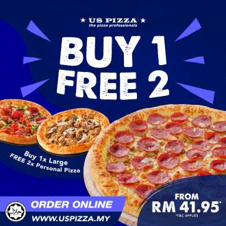 US Pizza Buy 1 FREE 2 Promotion