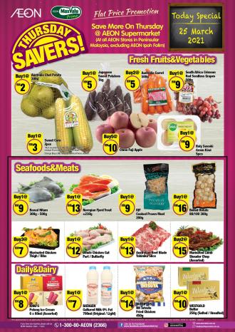 AEON Supermarket Thursday Savers Promotion (25 March 2021)