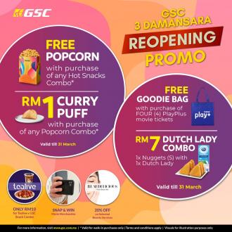 GSC 3 Damansara ReOpening Promotion (25 Mar 2021 - 31 Mar 2021)