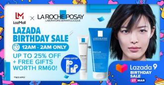 La Roche-Posay Promotion Up To 25% OFF & FREE Vouchers on Lazada Birthday Sale (27 March 2021)