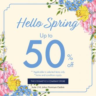 The Cosmetics Company Store Hello Spring Sale Up To 50% OFF at Johor Premium Outlets (26 March 2021 - 4 April 2021)