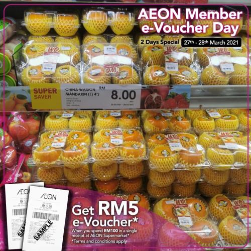 AEON BiG AEON Member e-Voucher Day Promotion (27 March 2021 - 28 March 2021)
