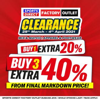 Sports Direct Factory Outlet Clearance Sale (25 March 2021 - 4 April 2021)