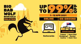 Big Bad Wolf Book Sale Up To 99% OFF at Toppen & AEON Bandar Dato Onn (1 April 2021 - 12 April 2021)