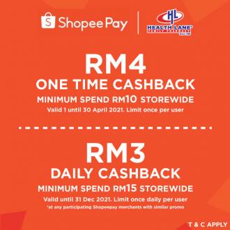 Health Lane RM5 Cashback Promotion pay with ShopeePay (1 Apr 2021 - 30 Apr 2021)