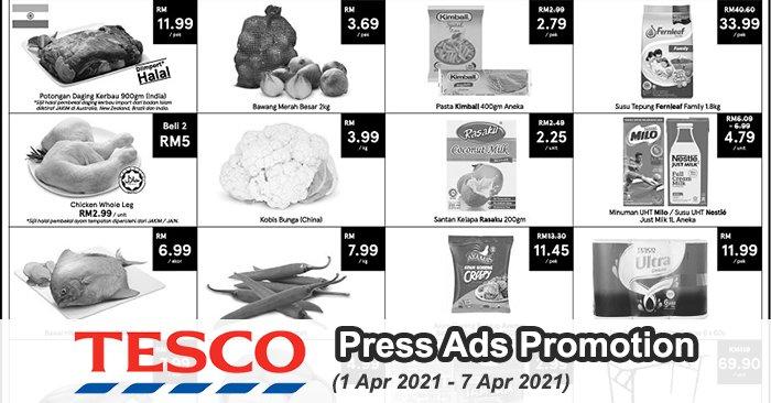 Tesco Press Ads Promotion (1 Apr 2021 - 7 Apr 2021)
