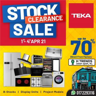 Teka Stock Clearance Sale Up To 70% OFF (1 April 2021 - 4 April 2021)