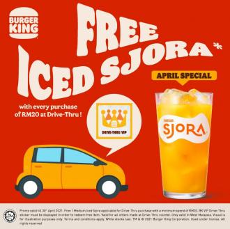 Burger King Drive-Thru VIP Promotion FREE Iced Sjora (valid until 30 Apr 2021)