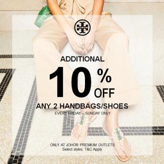 Tory Burch Special Sale Additional 10% OFF at Johor Premium Outlets (2 April 2021 - 4 April 2021)
