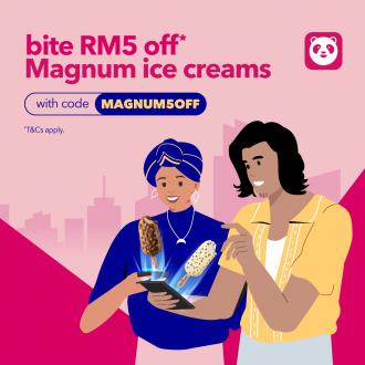Wall's Magnum Ice Creams Promotion RM5 OFF Promo Code on FoodPanda