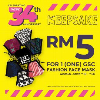 GSC Online GSC Fashion Face Mask @ RM5 Promotion (valid until 30 Apr 2021)