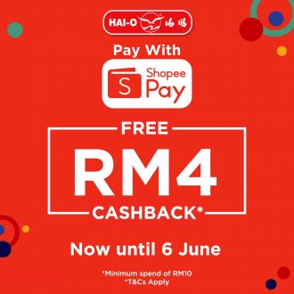 Hai-O RM4 Cashback Promotion pay with ShopeePay (valid until 6 June 2021)