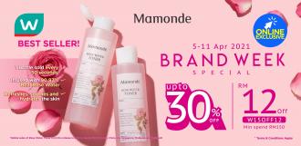 Watsons Online Mamonde Brand Week Sale Up To 30% OFF & FREE Promo Code (5 April 2021 - 11 April 2021)