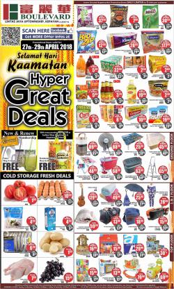 Boulevard Hypermarket Hyper Great Deals Promotion at Kepayan Sabah (27 April 2018 - 29 April 2018)