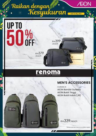 AEON Men's Bags & Accessories Hari Raya Sale (valid until 16 May 2021)