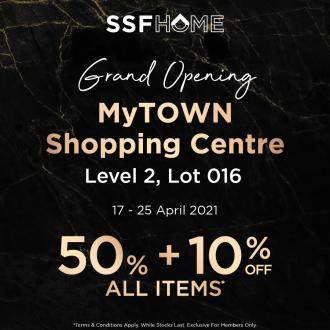 SSF MyTown Grand Opening Promotion 50% + 10% OFF (17 April 2021 - 25 April 2021)