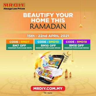 MR DIY Online Ramadan Promotion Up To RM18 Promo Code (15 April 2021 - 22 April 2021)