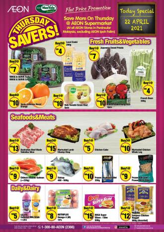 AEON Supermarket Thursday Savers Promotion (22 April 2021)