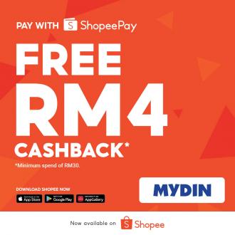 MYDIN RM4 Cashback Promotion pay with ShopeePay (valid until 30 April 2021)