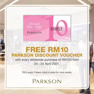Parkson FREE Voucher Promotion (24 April 2021 - 25 April 2021)
