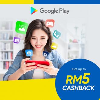 Google Play Up To RM5 Cashback Promotion with Touch 'n Go eWallet (24 Apr 2021 - 9 May 2021)