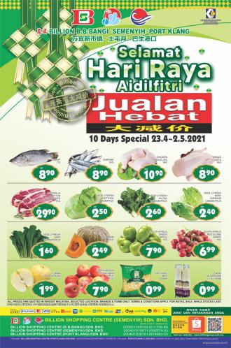BILLION Hari Raya Promotion at Bandar Baru Bangi, Semenyih and Port Klang (23 April 2021 - 2 May 2021)
